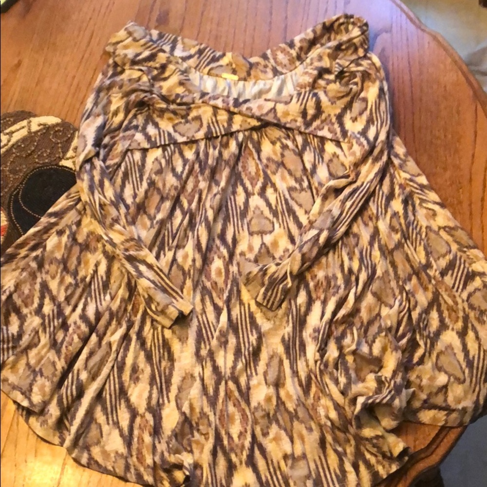 Free People off the shoulder long sleeve shirt